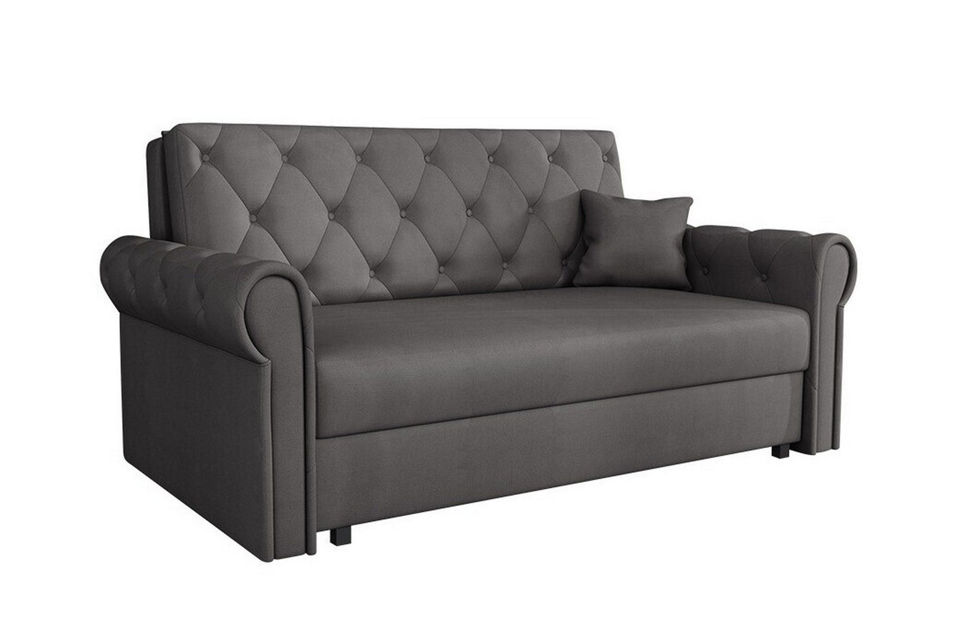 Denegal 2-sits liten b&auml;ddsoffa i Plysch - Gr&aring;