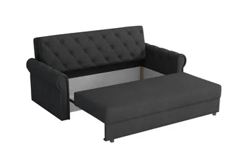Denegal 2-sits liten bäddsoffa i Plysch - Grå - Möbler - Vardagsrum - Bäddsoffor