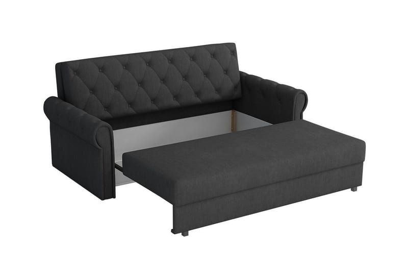 Denegal 2-sits liten bäddsoffa i Plysch - Grå - Möbler - Vardagsrum - Bäddsoffor