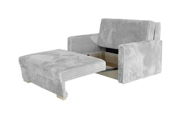 Denegal 2-sits liten bäddsoffa i Plysch - Grå - Möbler - Vardagsrum - Bäddsoffor