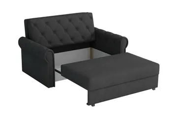 Denegal 2-sits liten bäddsoffa i Plysch - Grå - Möbler - Vardagsrum - Bäddsoffor