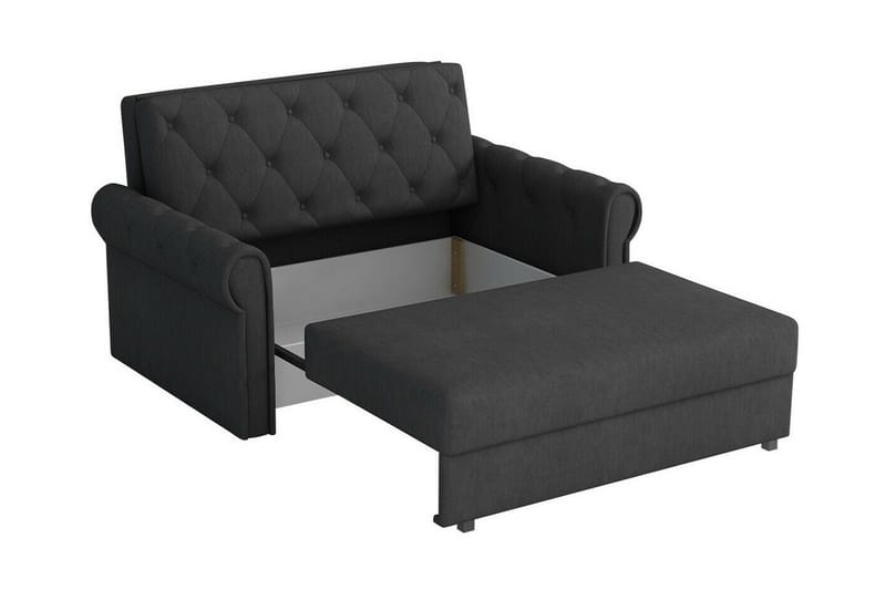 Denegal 2-sits liten bäddsoffa i Plysch - Grå - Möbler - Vardagsrum - Bäddsoffor