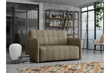 Denegal 2-sits Utdragbar Bäddsoffa 112x192 cm med Förvaring i Tyg - Taupe - Möbler - Vardagsrum - Bäddsoffor