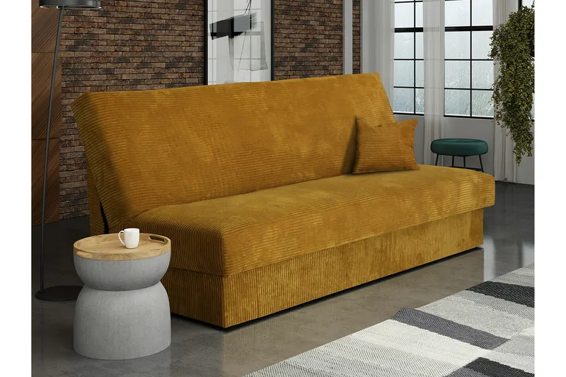 Denegal 3-sits Bäddsoffa Dark yellow - Möbler - Vardagsrum - Bäddsoffor