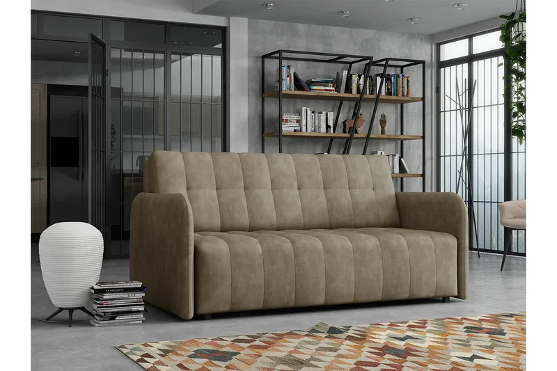 Denegal 3-sits Bäddsoffa NO_BRAND Brown - Möbler - Vardagsrum - Bäddsoffor
