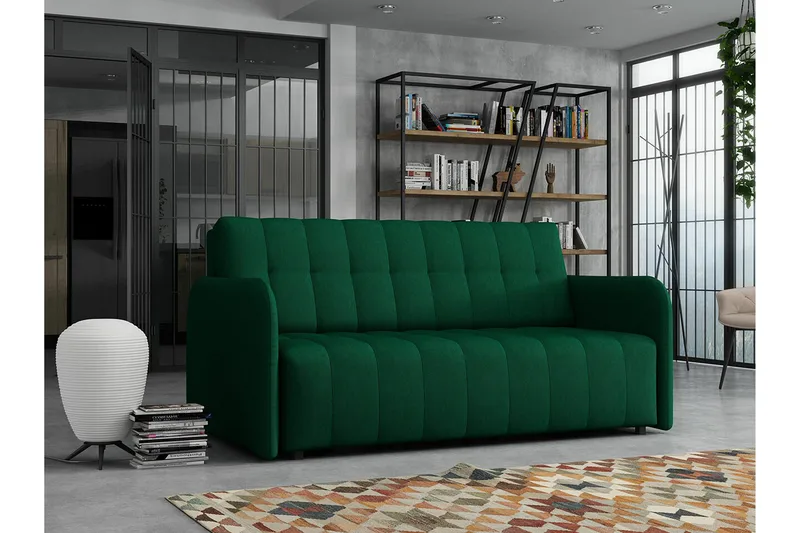 Denegal 3-sits Bäddsoffa NO_BRAND Dark green - Möbler - Vardagsrum - Bäddsoffor