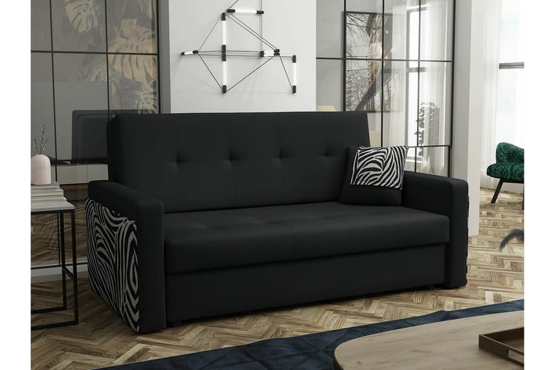 Denegal 3-sits Bäddsoffa Svart - Möbler - Vardagsrum - Bäddsoffor