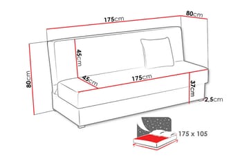Denegal 3-sits Bäddsoffa - Möbler - Vardagsrum - Bäddsoffor