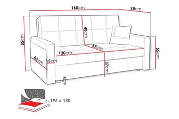 Denegal 3-sits Bäddsoffa - Möbler - Vardagsrum - Bäddsoffor