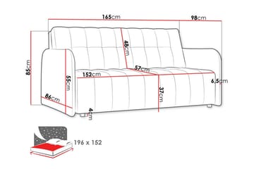 Denegal 3-sits Bäddsoffa - Möbler - Vardagsrum - Bäddsoffor