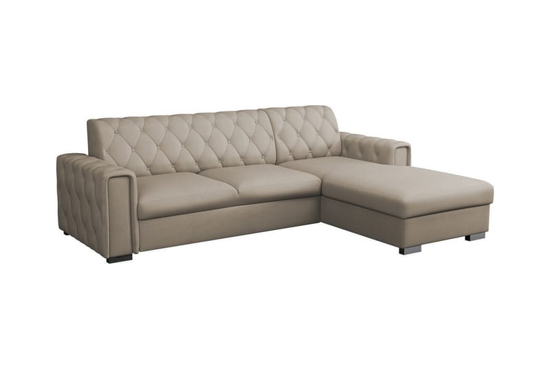 Denegal 3-sits Hörnbäddsoffa Beige - Möbler - Vardagsrum - Bäddsoffor - Hörnbäddsoffa
