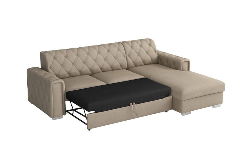 Denegal 3-sits Hörnbäddsoffa Beige - Möbler - Vardagsrum - Bäddsoffor - Hörnbäddsoffa