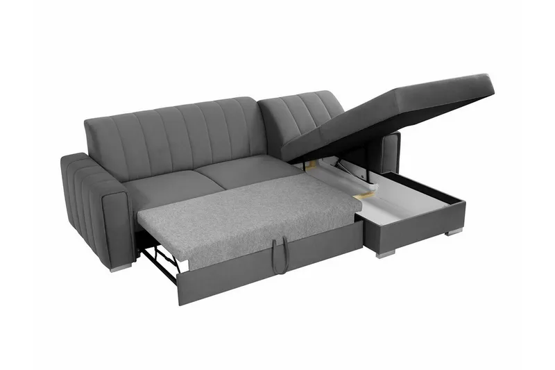 Denegal 3-sits Hörnbäddsoffa Beige/Light beige - Möbler - Vardagsrum - Bäddsoffor