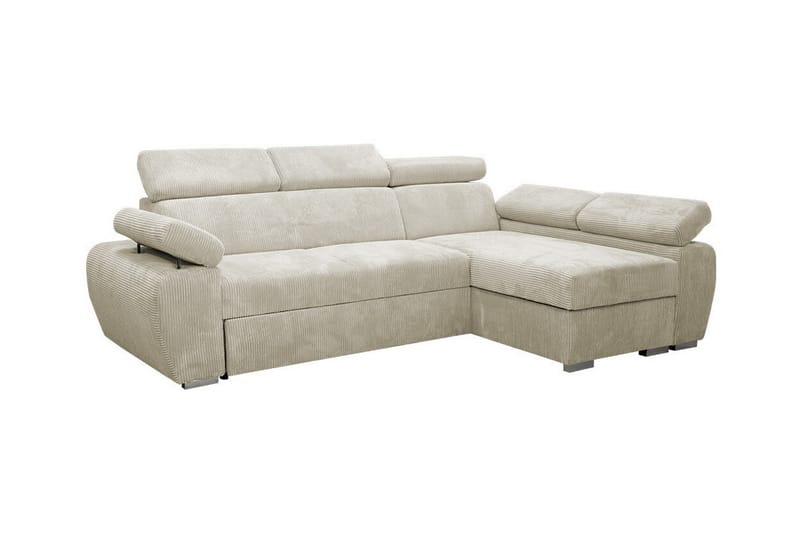 Denegal 3-sits Hörnbäddsoffa Beige/Ljusbeige - Hörnbäddsoffa - Bäddsoffor