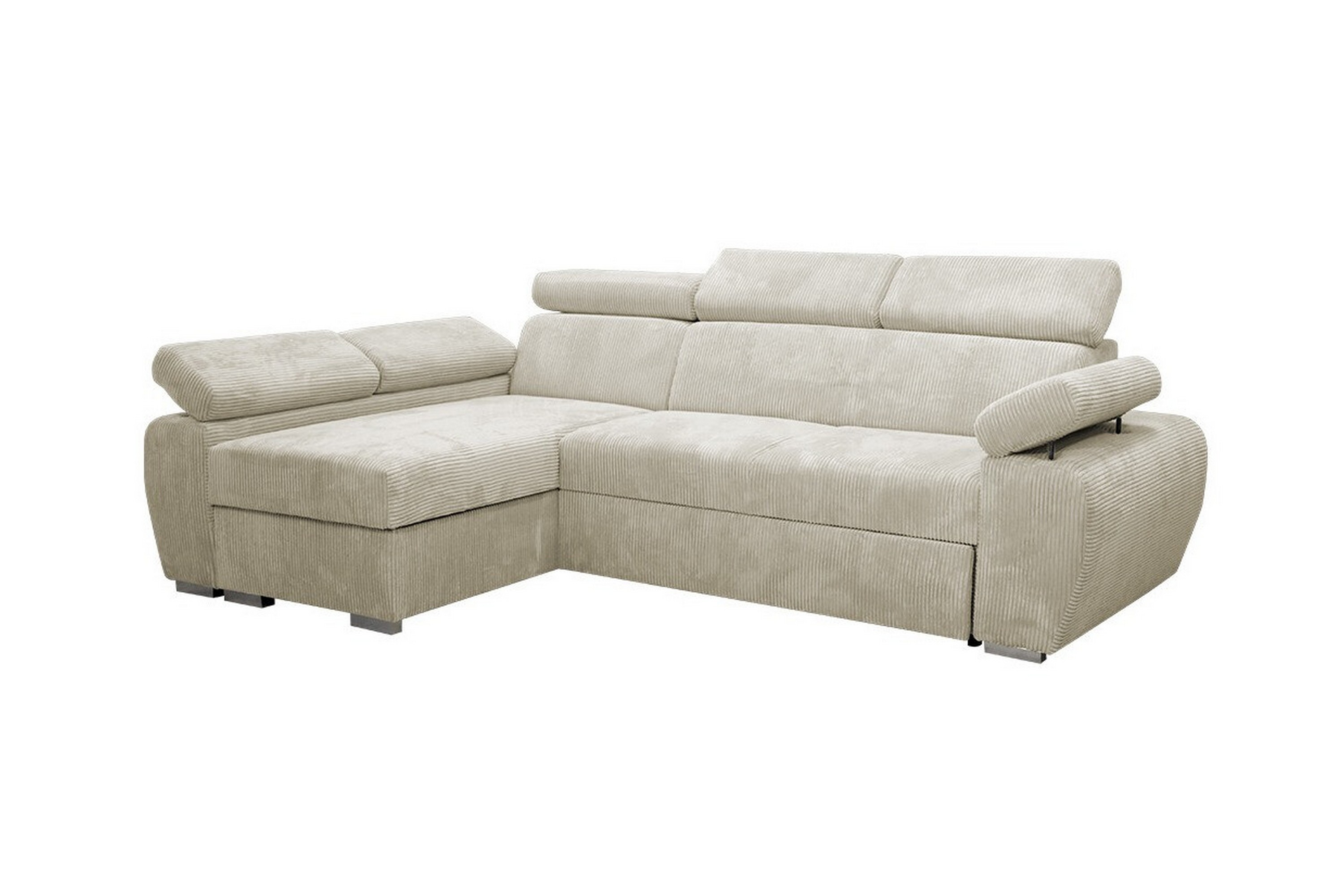 denegal 3-sits hörnbäddsoffa beige/ljusbeige -