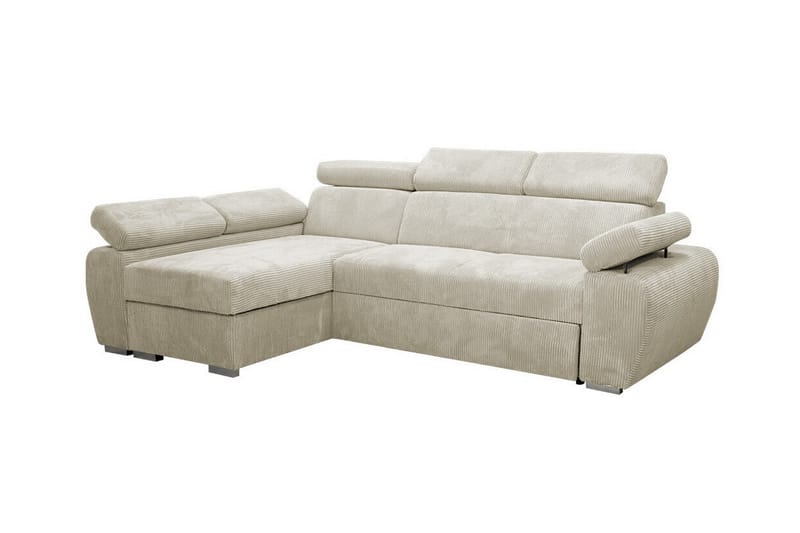 Denegal 3-sits Hörnbäddsoffa Beige/Ljusbeige - Möbler - Vardagsrum - Bäddsoffor - Hörnbäddsoffa