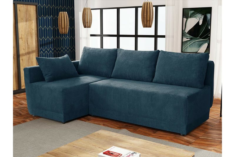 Denegal 3-sits Hörnbäddsoffa Dark blue - Möbler - Vardagsrum - Bäddsoffor - Hörnbäddsoffa