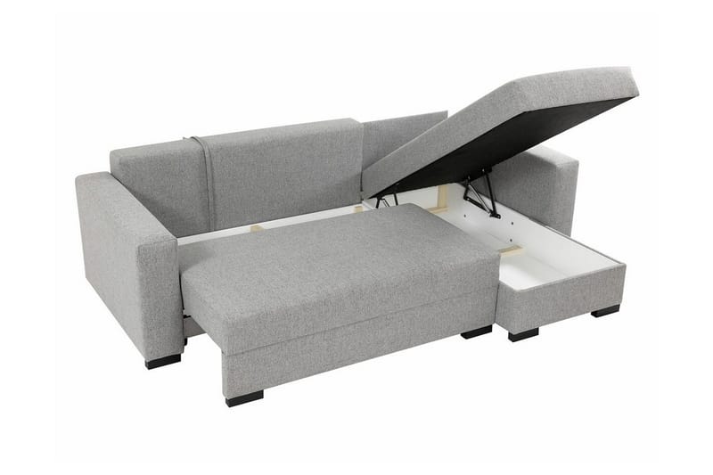 Denegal 3-sits Hörnbäddsoffa Grå - Möbler - Vardagsrum - Bäddsoffor - Hörnbäddsoffa