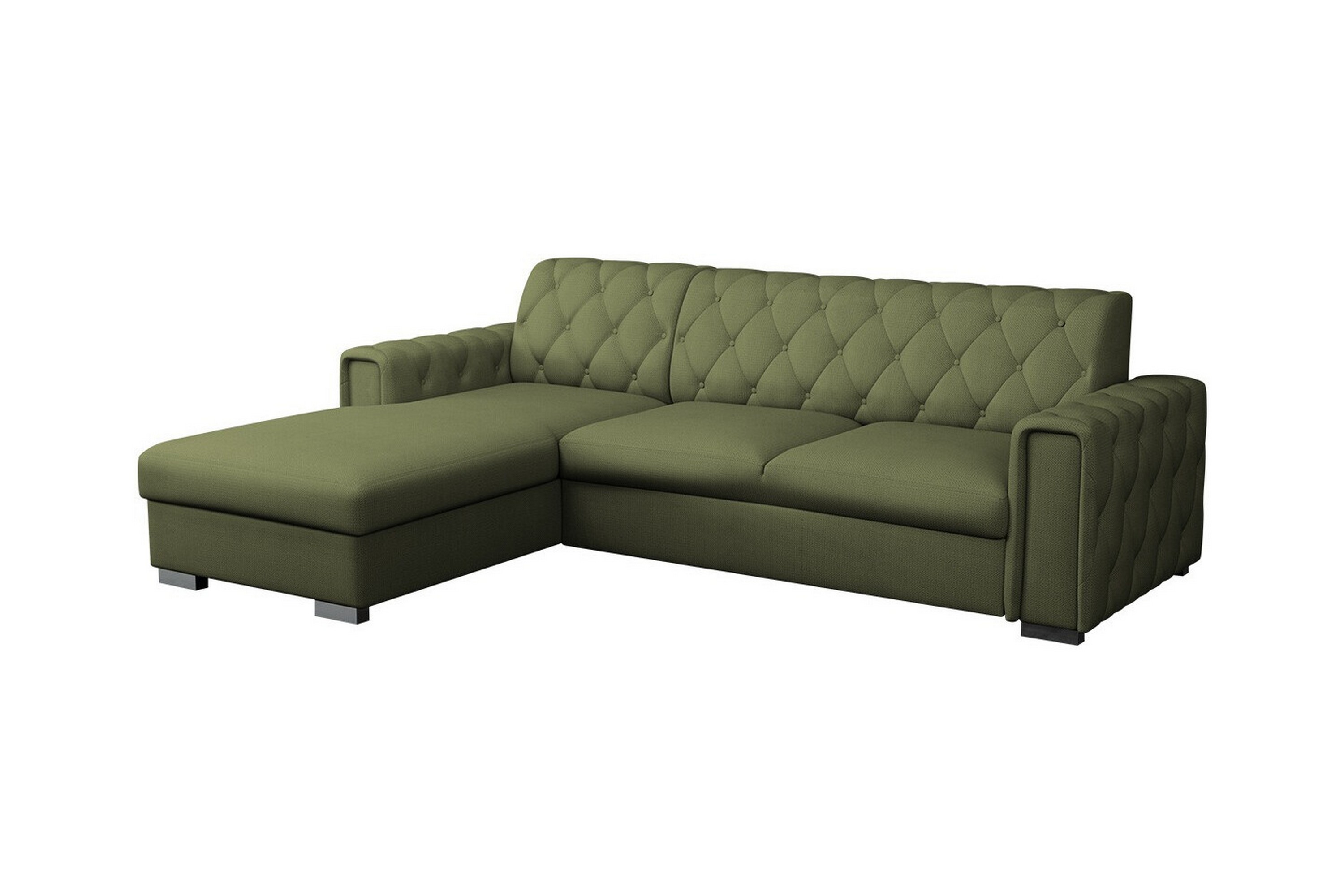 denegal 3-sits hörnbäddsoffa grön -