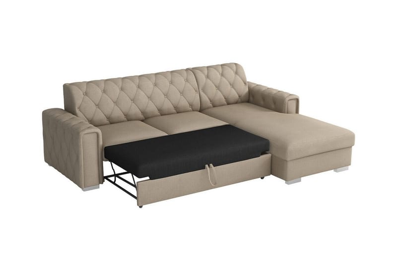 Denegal 3-sits Hörnbäddsoffa Grön - Möbler - Vardagsrum - Bäddsoffor - Hörnbäddsoffa