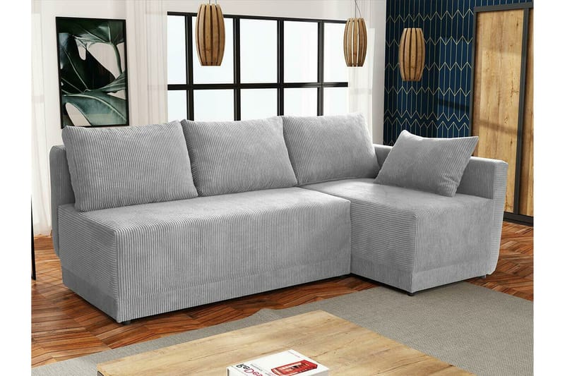 Denegal 3-sits Hörnbäddsoffa Light grey/Dark grey - Möbler - Vardagsrum - Bäddsoffor - Hörnbäddsoffa