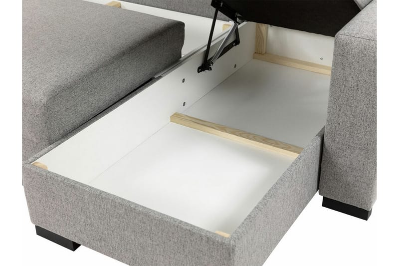 Denegal 3-sits Hörnbäddsoffa Ljusgrå - Möbler - Vardagsrum - Bäddsoffor - Hörnbäddsoffa