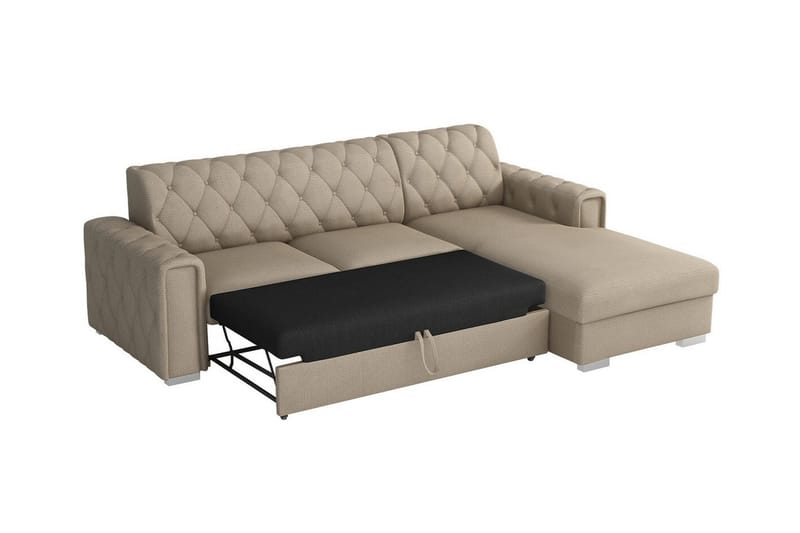 Denegal 3-sits Hörnbäddsoffa Ljusgrå/Mörkgrå - Möbler - Vardagsrum - Bäddsoffor - Hörnbäddsoffa