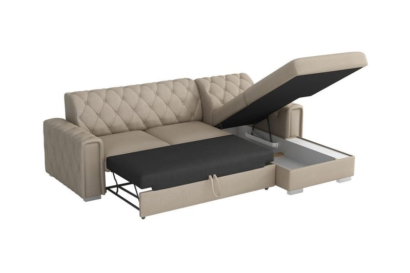 Denegal 3-sits Hörnbäddsoffa Mörkgrön - Möbler - Vardagsrum - Bäddsoffor - Hörnbäddsoffa