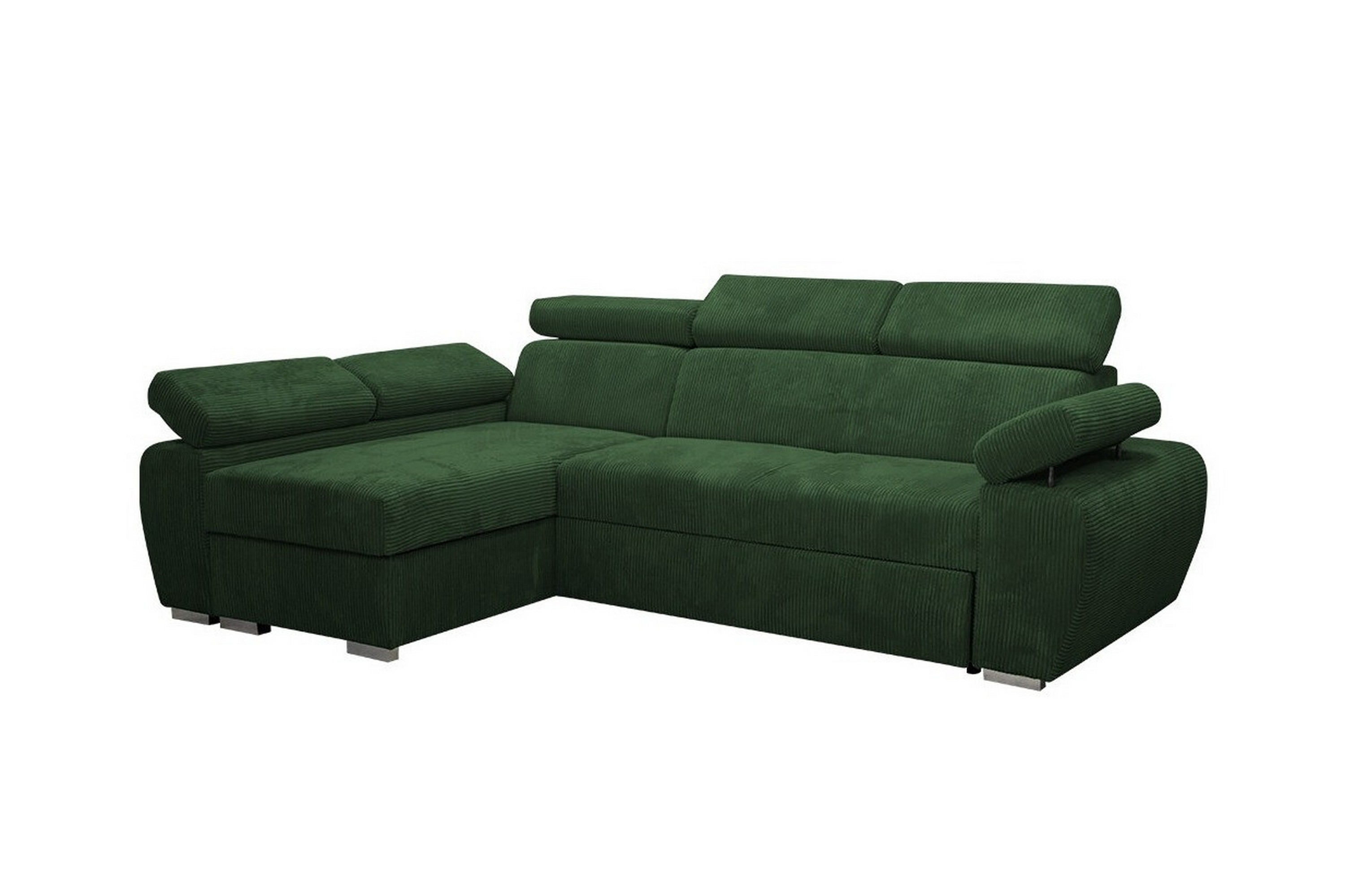 denegal 3-sits hörnbäddsoffa mörkgrön -