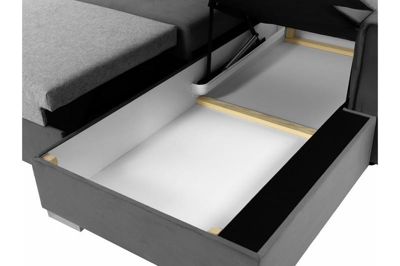 Denegal 3-sits Hörnbäddsoffa Svart - Möbler - Vardagsrum - Bäddsoffor - Hörnbäddsoffa