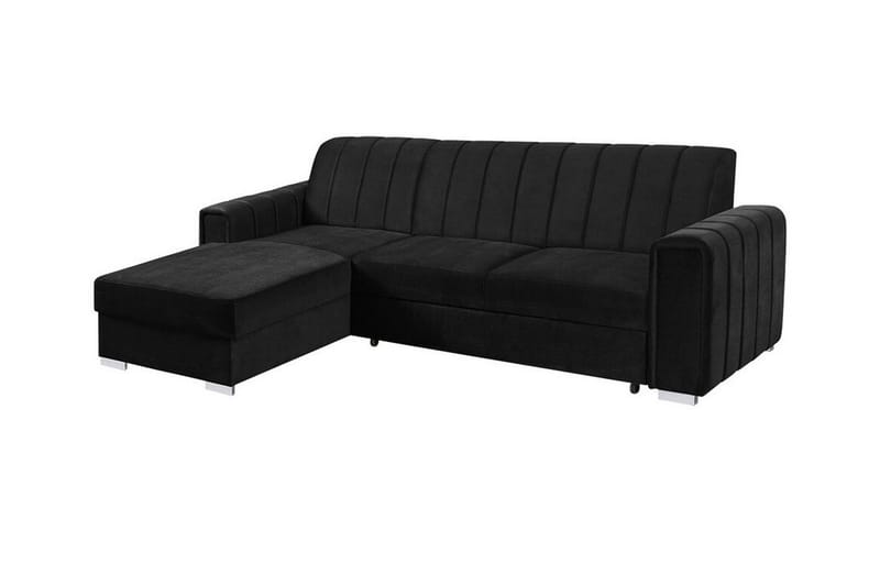 Denegal 3-sits Hörnbäddsoffa Svart - Möbler - Vardagsrum - Bäddsoffor - Hörnbäddsoffa