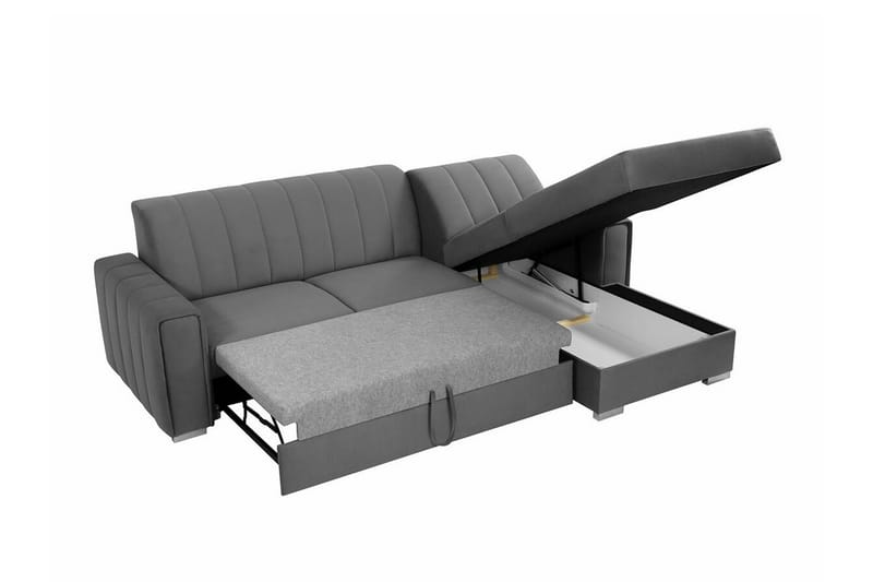 Denegal 3-sits Hörnbäddsoffa Svart - Möbler - Vardagsrum - Bäddsoffor - Hörnbäddsoffa