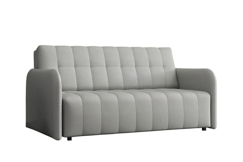 Denegal 3-sits Rektangulär Bäddsoffa 152x196 cm med Förvaring i Tyg - Grå - Möbler - Vardagsrum - Bäddsoffor