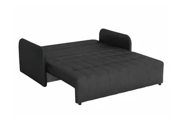 Denegal liten 3-sits Bäddsoffa Framåtbäddad i Plysch - Mörkgrå - Möbler - Vardagsrum - Bäddsoffor