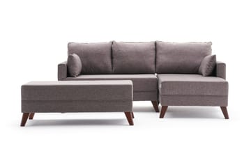 DENMARK MINI Bäddsoffa med Divan Höger Brun