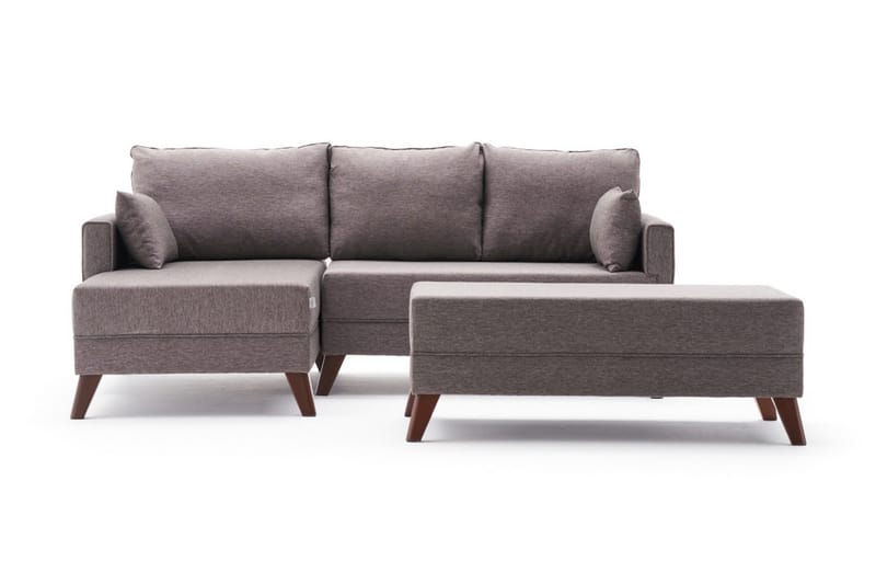 DENMARK MINI Bäddsoffa med Divan Vänster Brun - Bäddsoffor - Bäddsoffa divan