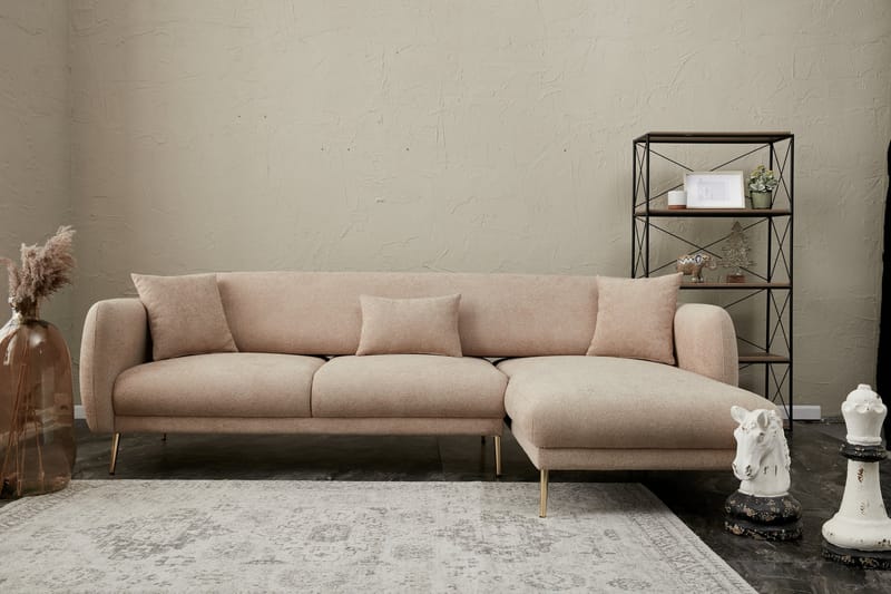 Devika Bäddsoffa m. Divan 4-sits Beige - Möbler - Vardagsrum - Bäddsoffor