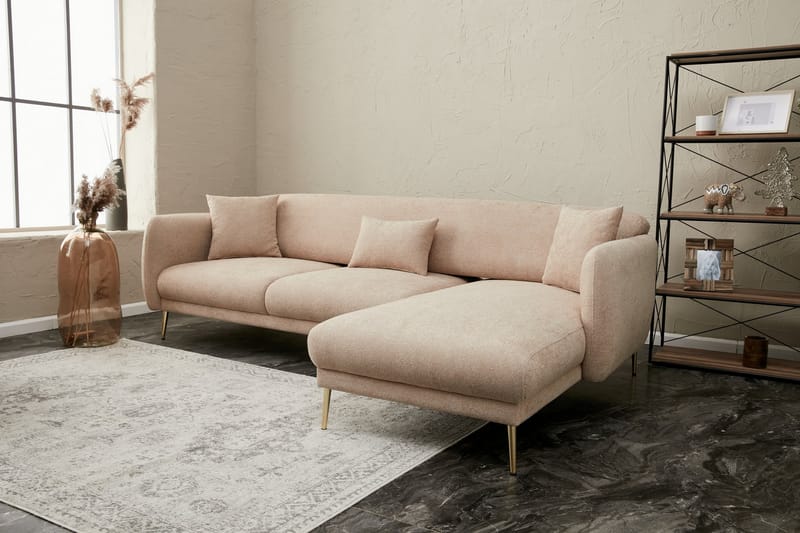 Devika Bäddsoffa m. Divan 4-sits Beige - Möbler - Vardagsrum - Bäddsoffor