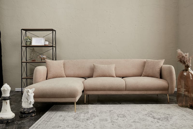 Devika Bäddsoffa m. Divan 4-sits Beige - Möbler - Vardagsrum - Bäddsoffor