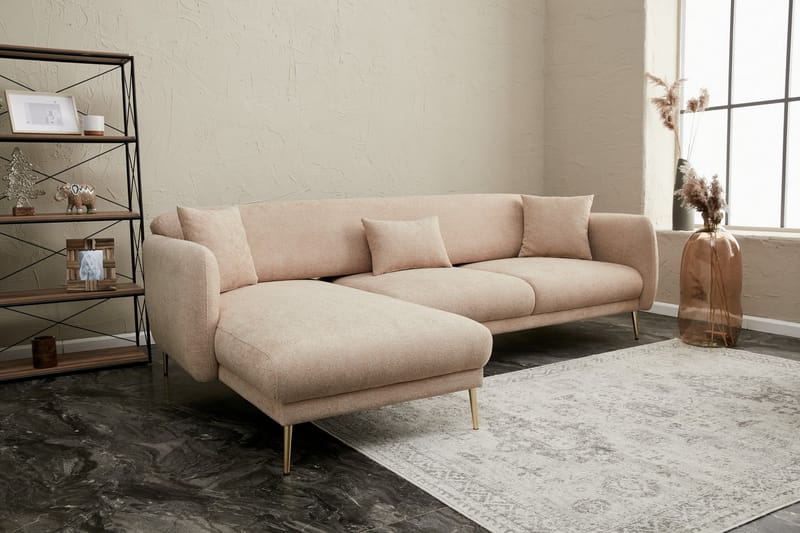 Devika Bäddsoffa m. Divan 4-sits Beige - Möbler - Vardagsrum - Bäddsoffor