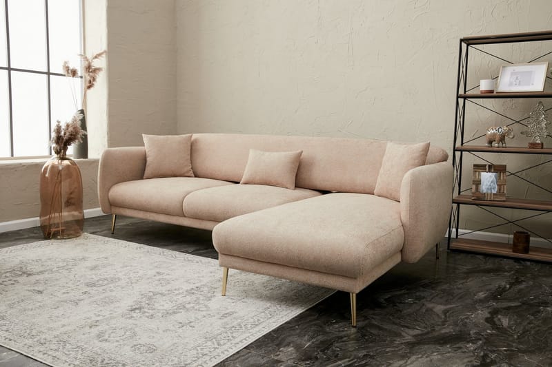 Devika Bäddsoffa m. Divan 4-sits - Beige - Möbler - Vardagsrum - Bäddsoffor