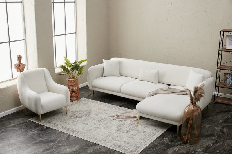 Devika Bäddsoffa m. Divan 4-sits Ljusbeige - Möbler - Vardagsrum - Bäddsoffor