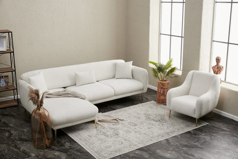 Devika Bäddsoffa m. Divan 4-sits Ljusbeige - Möbler - Vardagsrum - Bäddsoffor