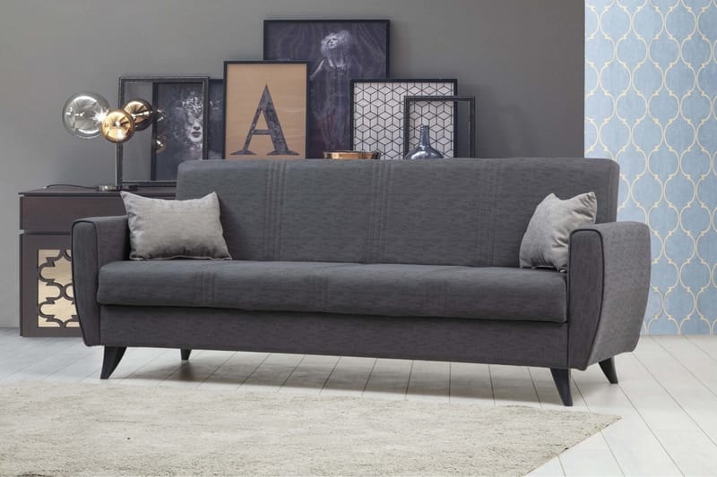 Dewan Bäddsoffa 3-sits Mörkgrå - Möbler - Vardagsrum - Bäddsoffor