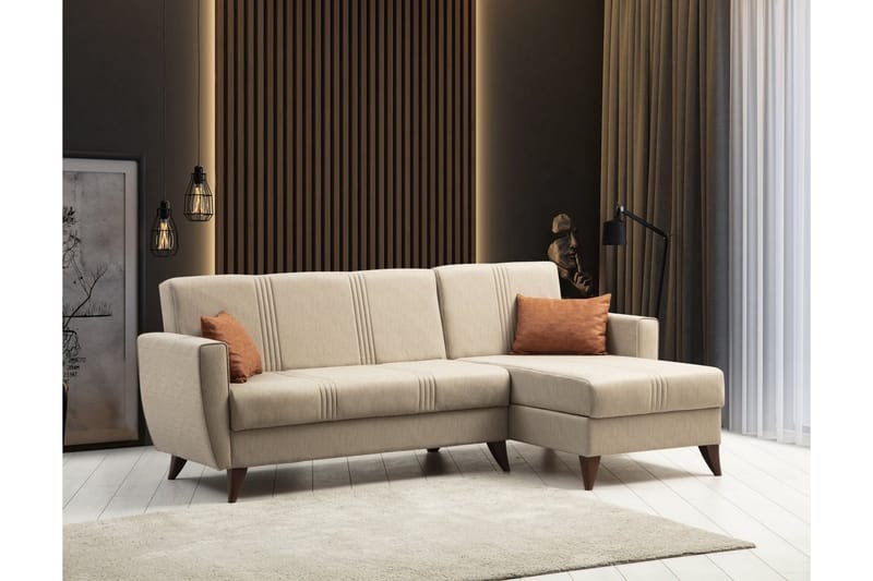 Dewan Bäddsoffa m. Divan 3-sits Beige - Möbler - Vardagsrum - Bäddsoffor