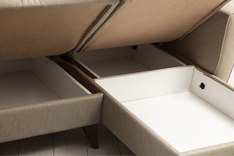 Dewan Bäddsoffa m. Divan 3-sits - Beige - Möbler - Vardagsrum - Bäddsoffor