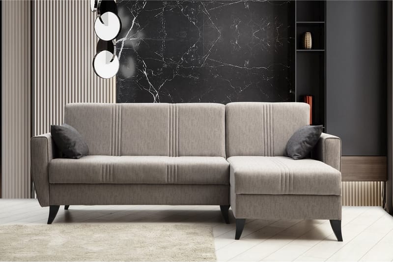 Dewan Bäddsoffa m. Divan 3-sits Ljusgrå - Möbler - Vardagsrum - Bäddsoffor