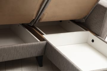 Dewan Bäddsoffa m. Divan 3-sits Ljusgrå - Möbler - Vardagsrum - Bäddsoffor
