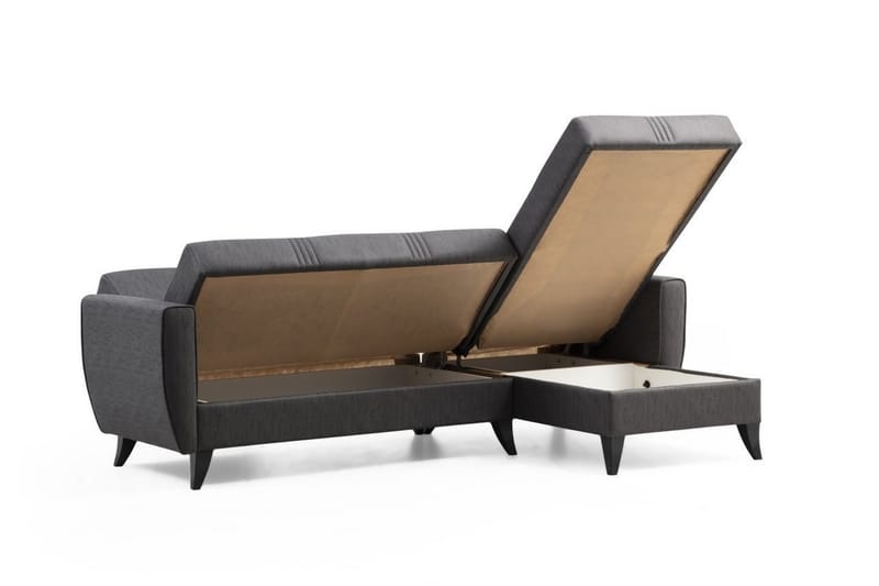 Dewan Bäddsoffa m. Divan 3-sits Mörkgrå - Möbler - Vardagsrum - Bäddsoffor