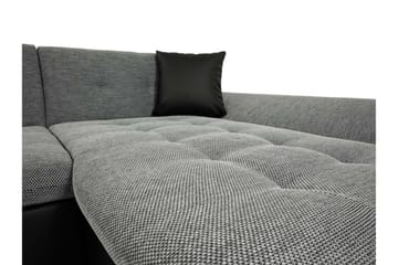 Dewitt 3-sits Bäddsoffa i Tyg - Svart - Möbler - Vardagsrum - Bäddsoffor - U bäddsoffa
